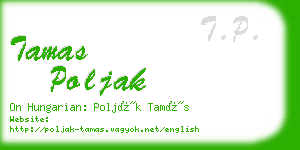 tamas poljak business card